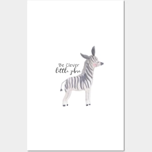 Be Clever Little Zebra Posters and Art